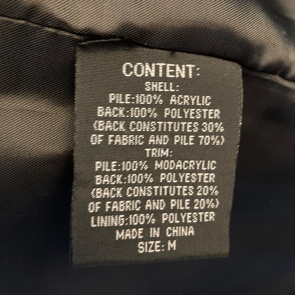 Olympia LTD faux fur black jacket- Sz M- Classic coat silhouette - Picture 6 of 8